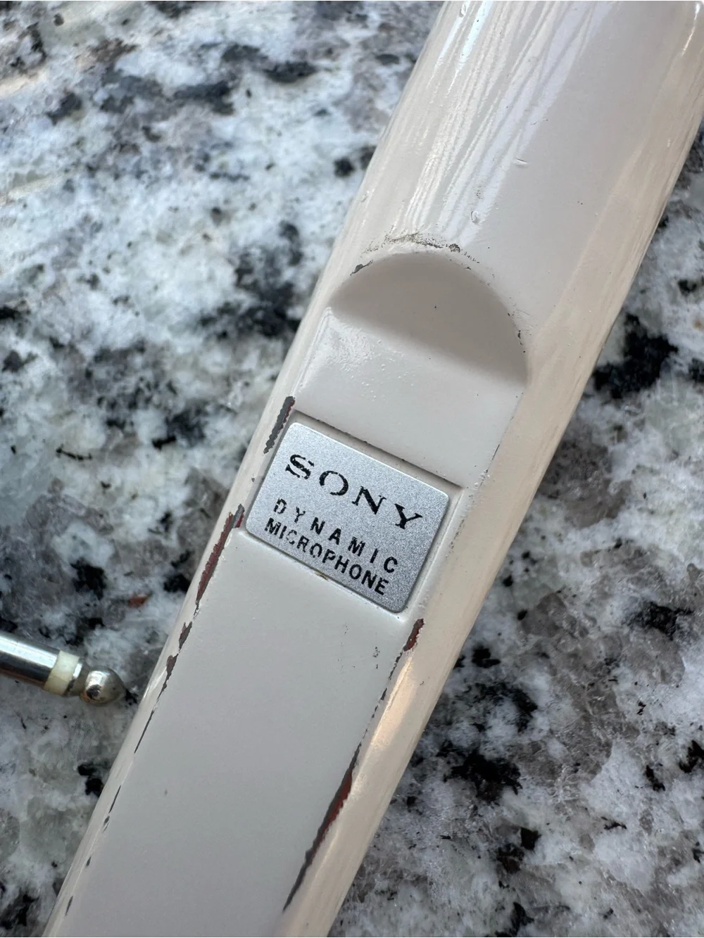 Sony Beige Handheld Wired Microphone with 3.5mm Plug